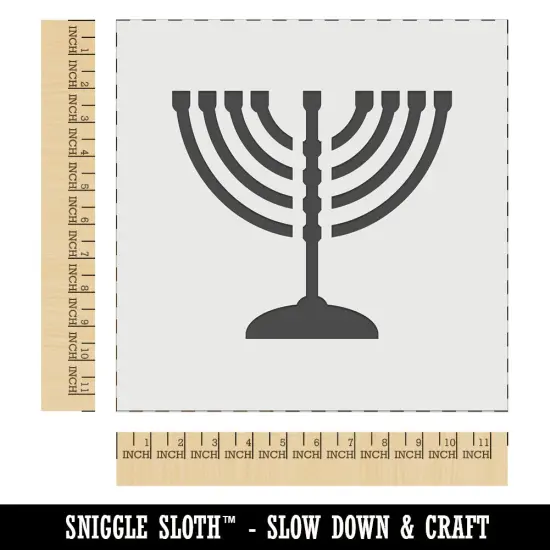 Menorah Hanukkah Wall Cookie DIY Craft Reusable Stencil {1}