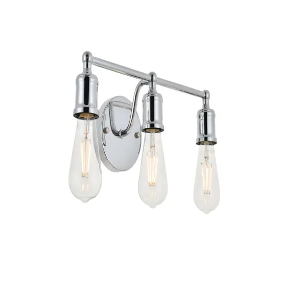 Serif 3 light chrome Wall Sconce {6}