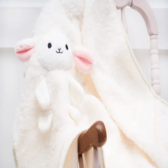 30.12" x 44.88" Lamb Sheep Themed Easter & Spring Cute Soft Kid's Roll-Up Throw Pillow Blanket {5}