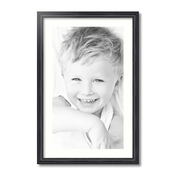 ArtToFrames 18x28" Matted Picture Frame with 14x24" Single Mat Photo Opening Framed in 1.25" Black and 2" Mat (FWM-4083-18x28) {4}