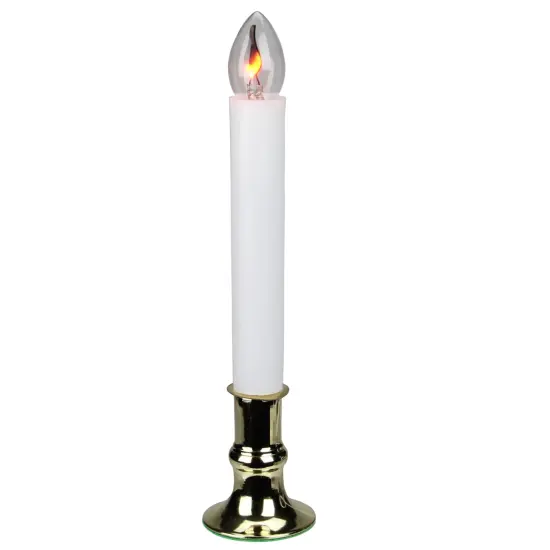 Northlight Single Flicker Flame Christmas Candle Lamp - 8.75" White {1}