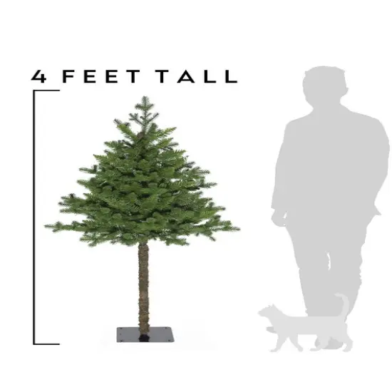 Artificial Christmas Tree - Pet and Toddler Safe, Metal Stand, Realistic Pine Branches, Top Half {2}