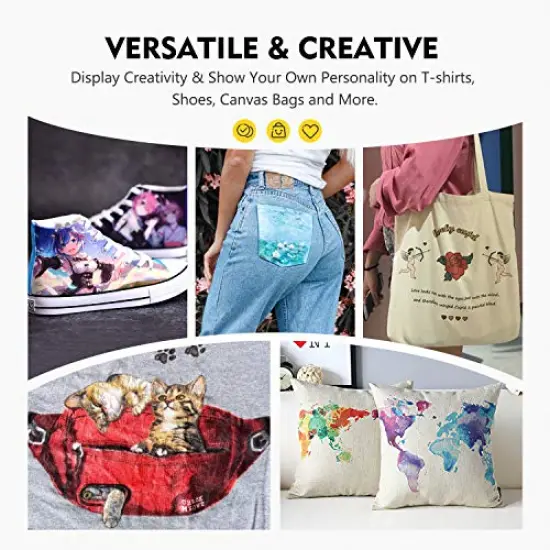 Magicfly Permanent Soft Fabric Paint Set - 14 Colors, 60ml Each, No Heating Needed & Washable, Ideal for Crafts, Canvas, T-Shirts, Jeans, and Bags, Includes 3 Brushes {5}