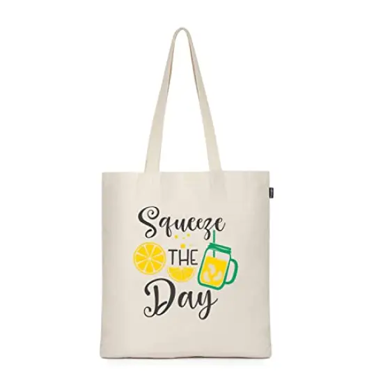 1 Pack Aesthetic Canvas Tote Bag for Women, Reusable Cotton Tote Bag for, Grocery, Shopping, Beach & Gifts for Women {5}