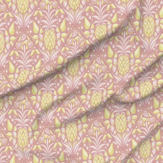 Various Fabrics by the Yard or Fat Quarter Tropical Fruit Pineapple Pear Strawberry Citrus Summer Garden Kitchen Custom Printed Fabric by Spoonflower {6}