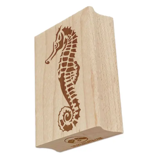 Thorny Seahorse Rectangle Rubber Stamp for Stamping Crafting {7}