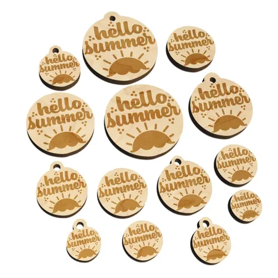 Hello Summer Mini Wood Shape Charms Jewelry DIY Craft {7}