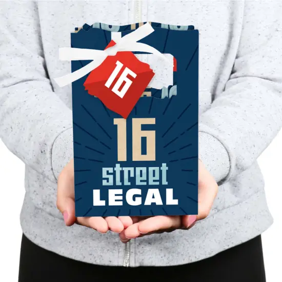 Big Dot of Happiness Boy 16th Birthday - Sweet Sixteen Birthday Party Favor Boxes - Set of 12 {6}