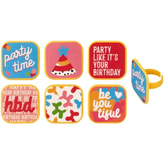 Joyful Expressions Assortment Cupcake Rings, 12ct {2}
