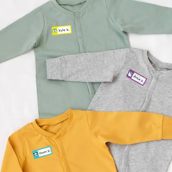 Avery No-Iron Fabric Name Labels, Cute Animals Preprinted Designs, Handwrite-Only, 2-Pack, 48 Preprinted Labels (21958) {3}