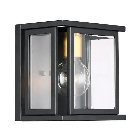 Payne 1-Light Wall Sconce Vanity & Wall Light Fixture in Black Finish {1}