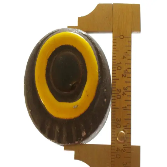 2 40mm Brown Ceramic Macrame Eye Beads {3}