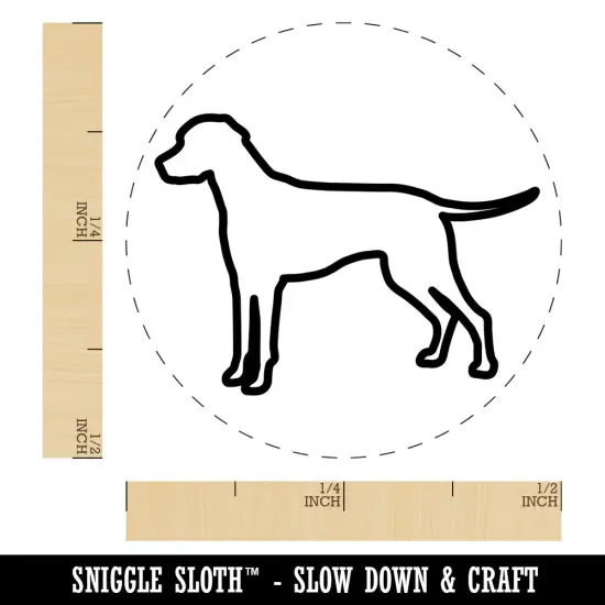 Dalmatian Dog Outline Self-Inking Rubber Stamp for Stamping Crafting Planners Pink {1}
