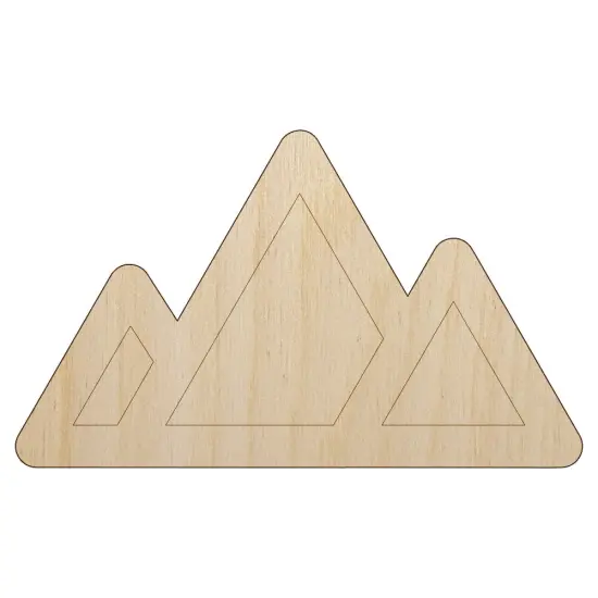 Mountain Range Unfinished Wood Shape Piece Cutout for DIY Craft Projects {1}