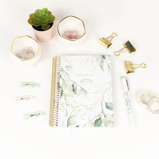 bloom daily planners Undated Soft Cover Planner, 5.5" x 8.25", Eucalyptus {6}