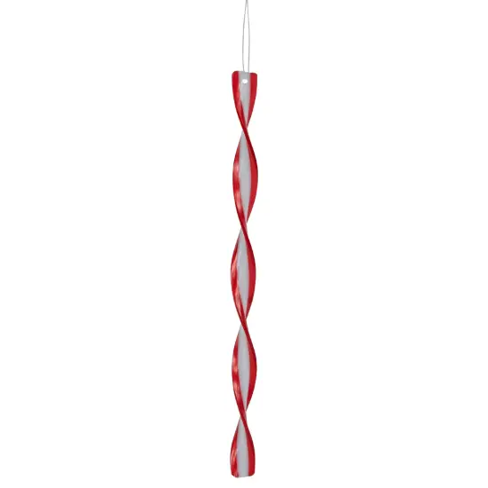 Northlight 6ct Red and White Candy Swirl Christmas Ornaments 8" {5}
