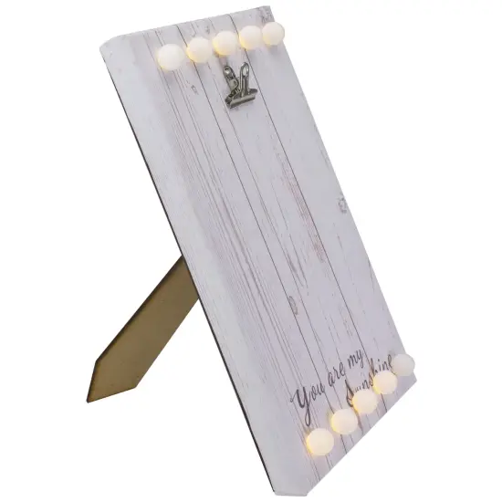 Northlight LED Lighted "You are my Sunshine" Canvas with Photo Clip - 10.25" White {4}