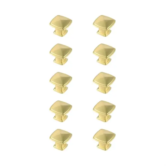 Marcel 1.2" Brushed Gold Square Knob Multipack (Set of 10) {1}
