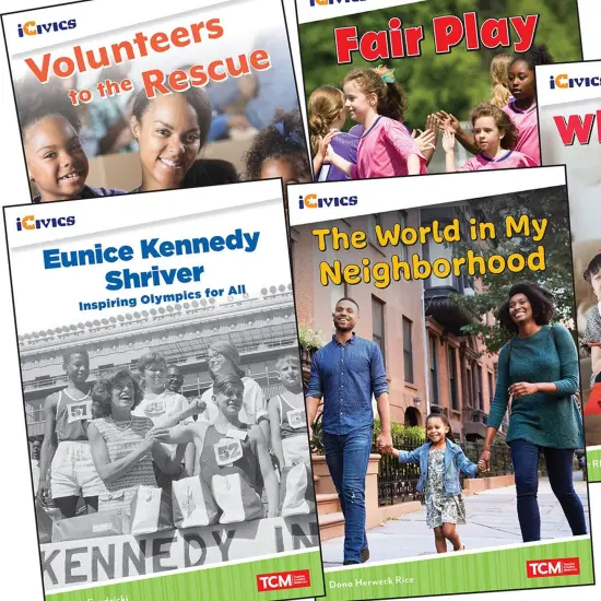 iCivics Grade 1: Community & Social Awareness 5-Book Set + Game Cards {2}