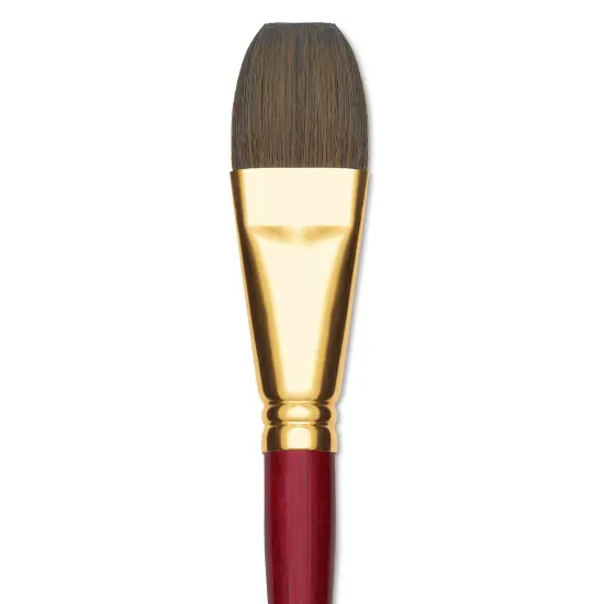 Blick Master Synthetic Kolinsky Brush - Short Handle, Flat Wash, Size 1" {1}