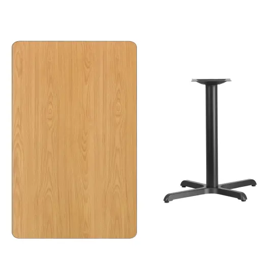 Emma and Oliver 30"x48" Rectangular Laminate Table with 23.5"x29.5" Table Height Base Natural {3}
