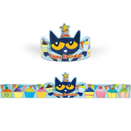Pete the Cat Happy Birthday Crowns, Pack of 30 {1}