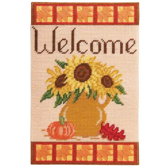 HerrschnersFall Welcome Wall Hanging Plastic Canvas Kit Multi {1}