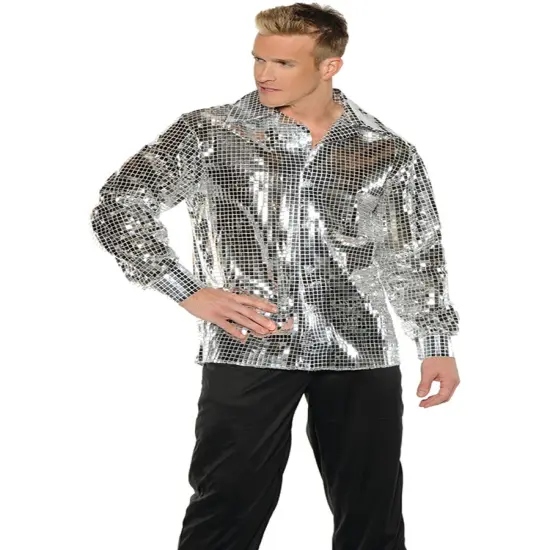Men's Stylin' 70s Disco Ball Costume Shirt {1}