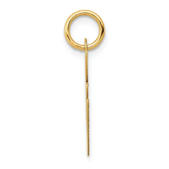 14K Yellow Gold Medium Fancy Script Initial E Charm Jewerly {2}