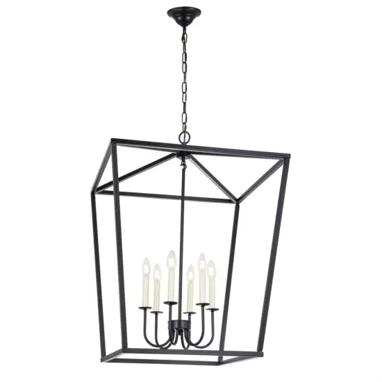 Maddox 6 light Black chandelier {4}