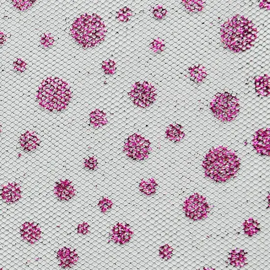 Premium Glitter Dots Tulle Fabric Bolt of 54" X25 Yards Black/Fuchsia {3}