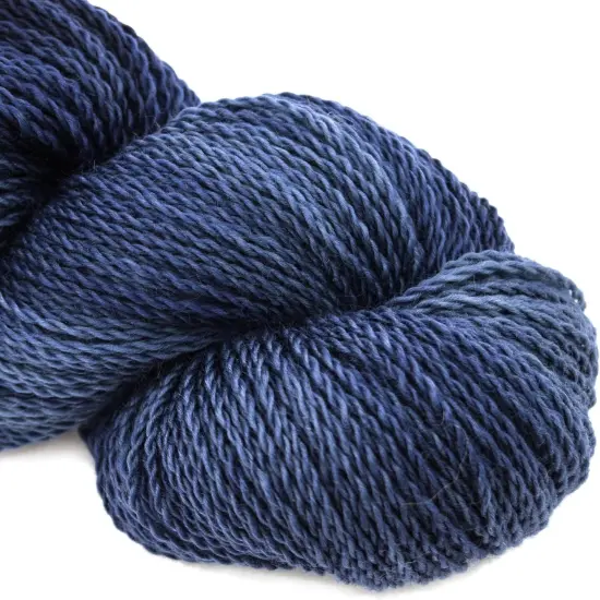 Organic Wool Yarn - Ecolana Certified Organic, Pacific Northwest Hand Dyed, #2 Fingering /Sport Weight, Knit, Crochet, Weave. Night Sky {3}