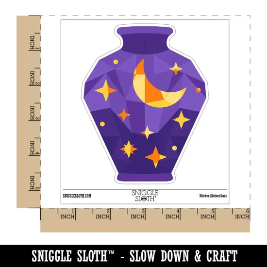 Bottle of Moon and Stars Waterproof Vinyl Phone Tablet Laptop Water Bottle Sticker Set - 5 Pack {1}