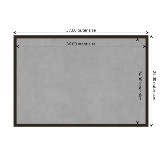 Carlisle Narrow Wood Framed Magnetic Board Carlisle Espresso {1}