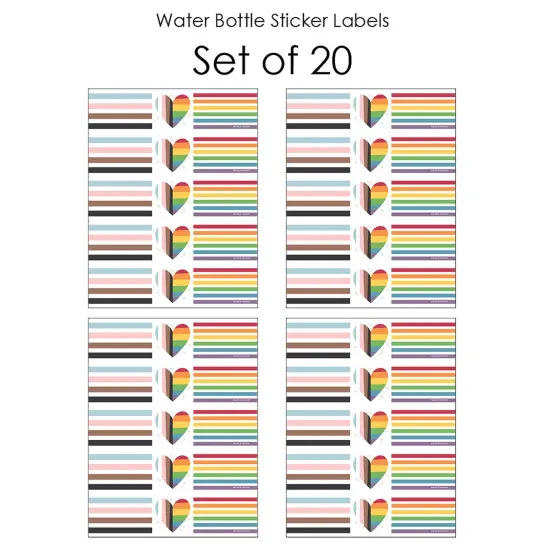 Big Dot of Happiness So Many Ways to Be Human - Pride Party Water Bottle Sticker Labels - Set of 20 {4}
