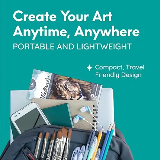 Watercolor Paint Essential Set - 24 Vibrant Colors - Lightweight and Portable - Perfect for Budding Hobbyists and Professional Artists - Paintbrush Included {3}