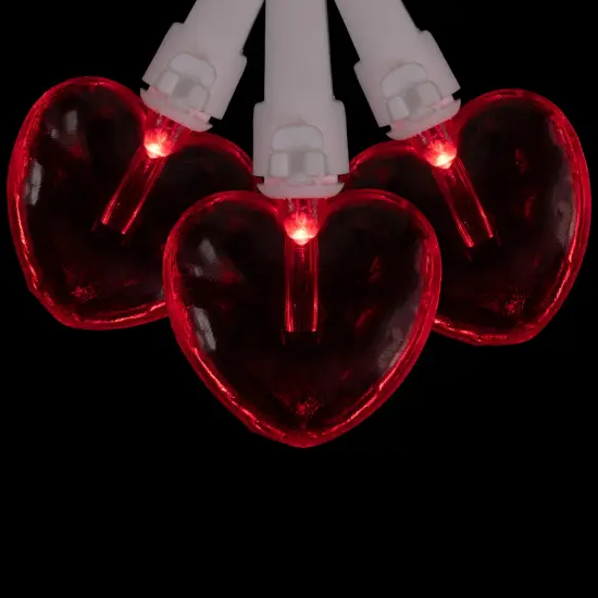 Northlight 20-Count Red LED Mini Hearts Valentine's Day Lights - 4.75ft, White Wire {4}