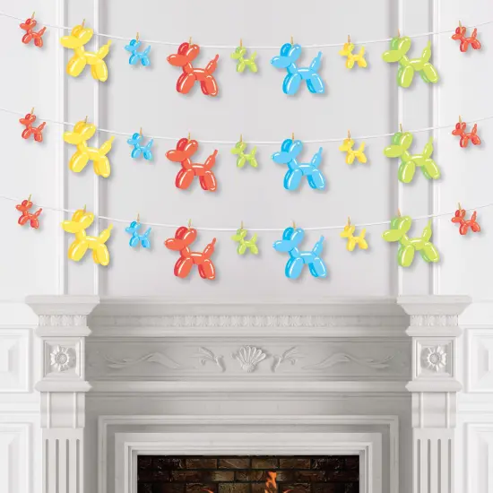 Big Dot of Happiness Balloon Animals - Happy Birthday Party DIY Decorations - Clothespin Garland Banner - 44 Pieces {4}