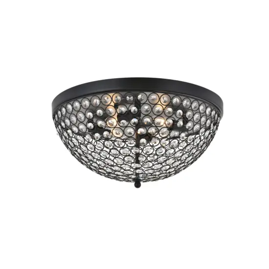 Taye 4 light Matte Black Flush Mount {4}