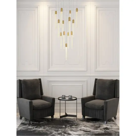 Weston 13 lights pendant in satin gold {2}