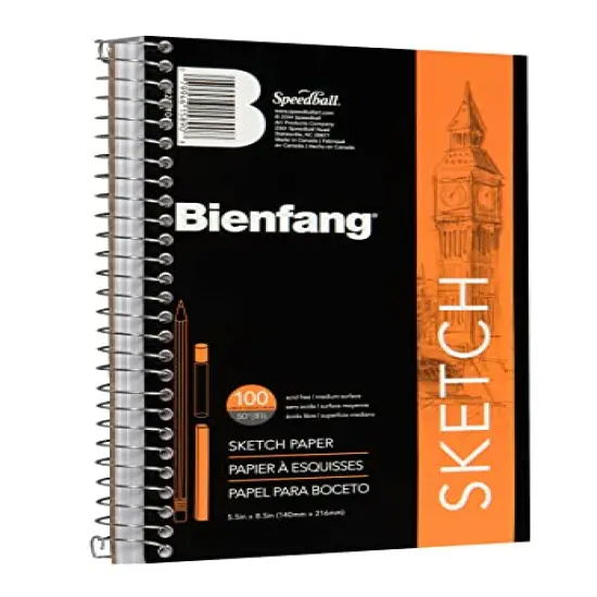 100 Sheets Sketch Pad 5.5x8.5 Inch, 50lb 81gsm Art Paper, Spiral Bound Sketch Book Drawing Notebook {5}