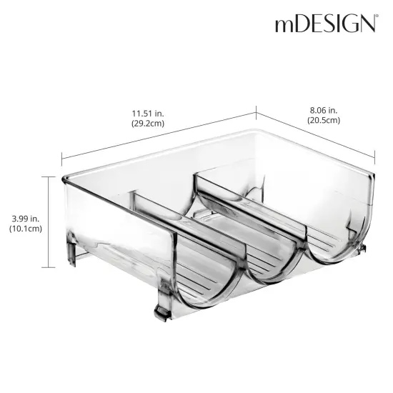 mDesign Plastic Free-Standing Stacking 3 Bottle Storage Rack {3}