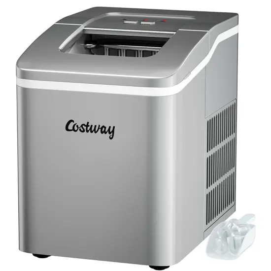 Costway Portable Ice Maker Machine Countertop 26Lbs/24H Self-cleaning w/ Scoop {7}