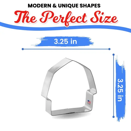CookieCutter.Com Barn Cookie Cutter 3 Inch &ndash;Tin Plated Steel Cookie Cutters &ndash; Made In The USA {2}