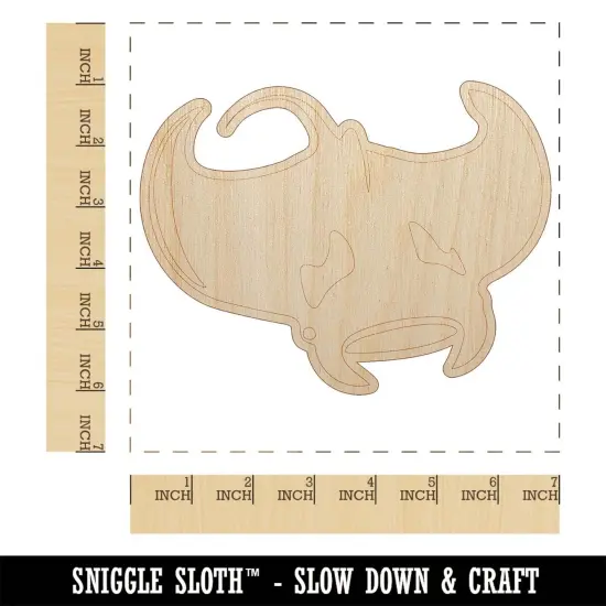 Manta Ray Unfinished Wood Shape Piece Cutout for DIY Craft Projects {1}