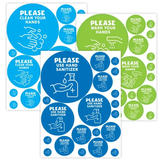 Handwashing Reminder Decals, Set of 60 {2}