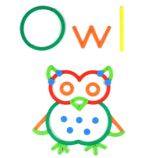 GeoStix Letter Construction Set - 200 Connecting Sticks - 50 Activities {4}