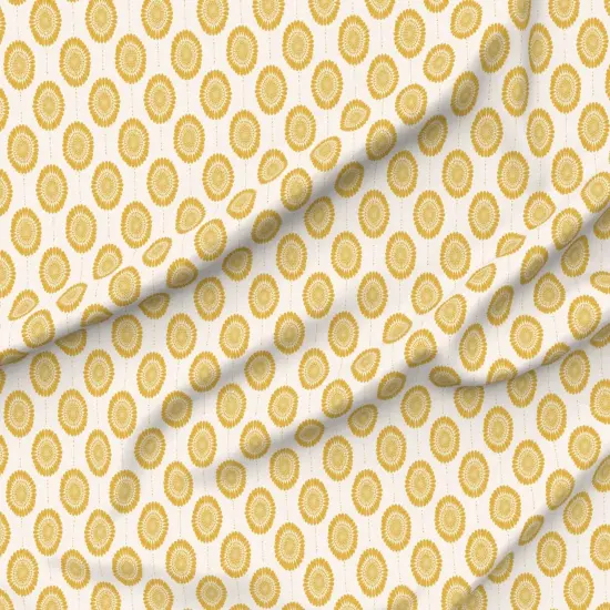 Various Fabrics by the Yard or Fat Quarter Floral Sunflower Boho Yellow Custom Printed Fabric by Spoonflower {6}