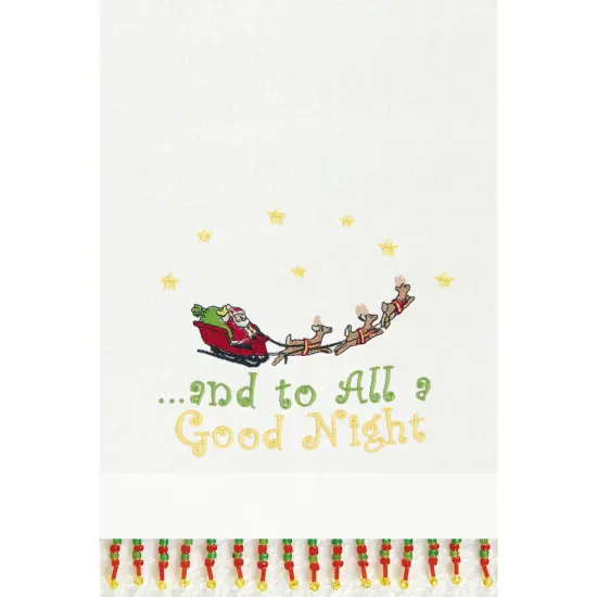 Good Night Beaded Guest Towel {1}