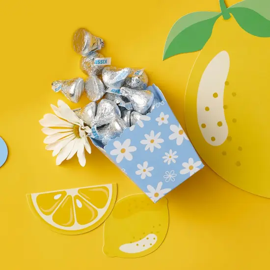 Big Dot of Happiness Blue Daisy Flowers - Party Mini Favor Boxes - Floral Party Treat Candy Boxes - Set of 12 {3}